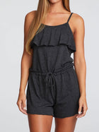 Chaser Triblend Jersey Ruffle Front Romper