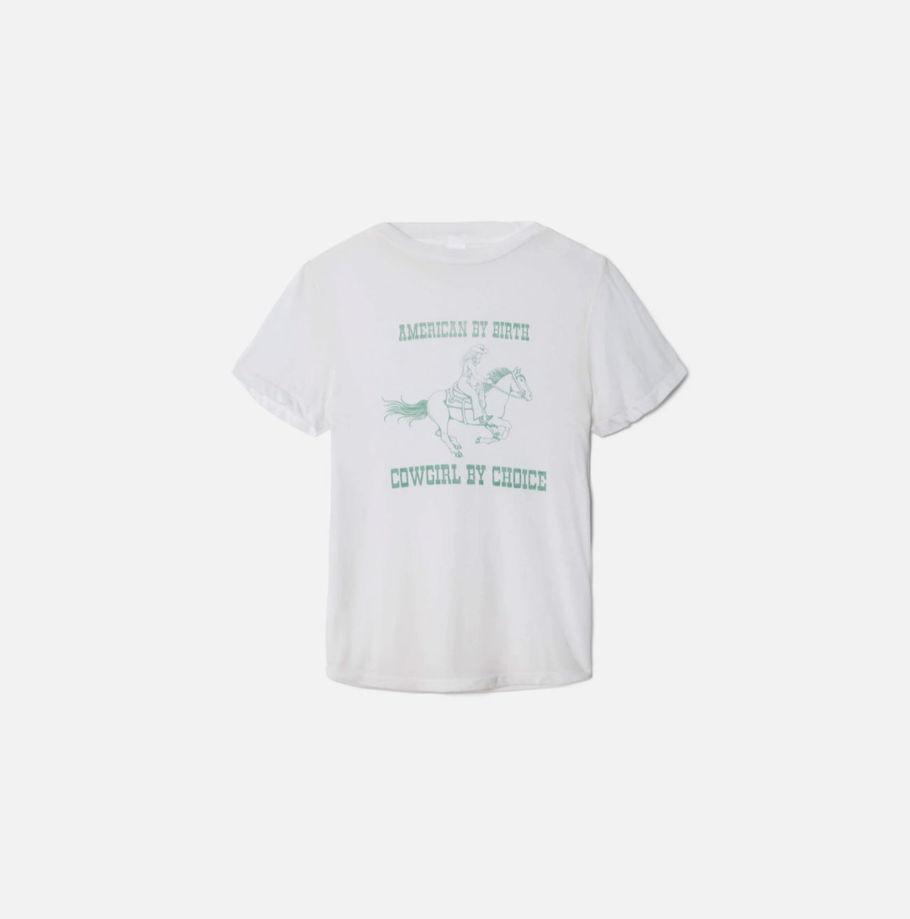 Re/Done Classic Burnout "Cowgirl" Tee - Optic White
