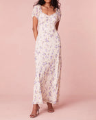 LoveShack Madara Floral Maxi Dress - Dusty Lavender