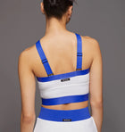 MICHI Playa Longline Bra - White/Royal Blue