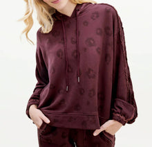 Splendid Corinna Hoodie - Cherry Leopard