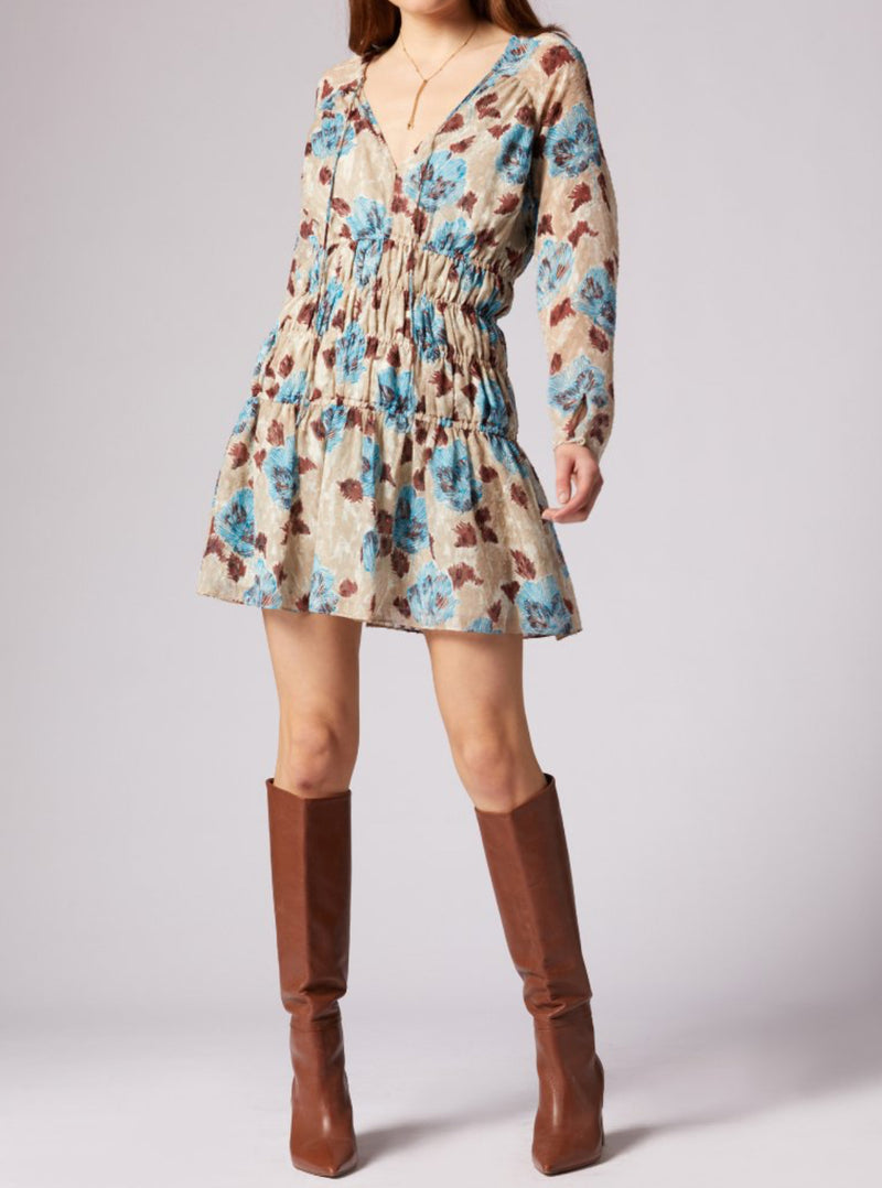 joie Aminah Mini Silk Dress - Tuffet Multi