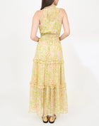 Christy Lynn Amanda Dress - Lime Leopard