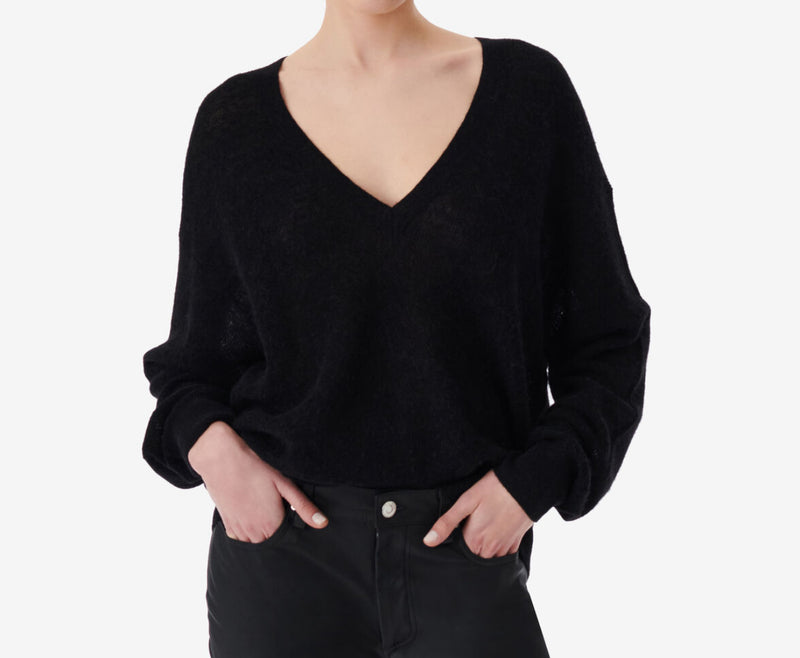 IRO Amia Ball Alpaca Blend Sweater - Black