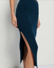 Nation Ltd Zio Maxi Skirt With Side Slit - Azure