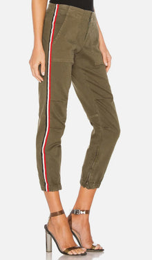 Pam & Gela Striped Cargo Pants - Seaweed