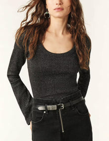 ba&sh Long-Sleeved T-Shirt - Lily Grey