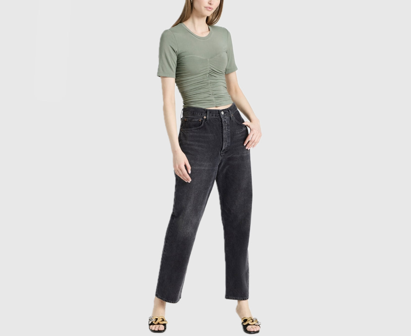 Jonathan Simkhai Tansy Clean Stretch Jersey Top - Seagrass