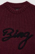 Anine Bing Sydney Crew Sweater Signature - Zinfandel