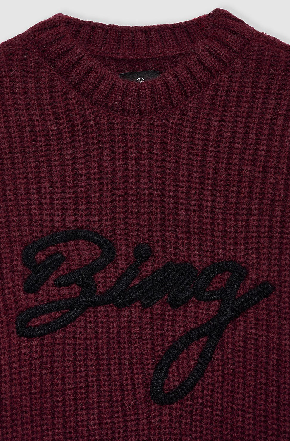 Anine Bing Sydney Crew Sweater Signature - Zinfandel