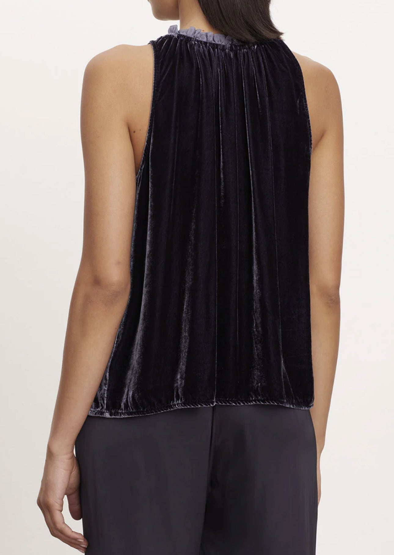 Velvet by Graham & Spencer Prima Velvet Sleeveless Top - Navy