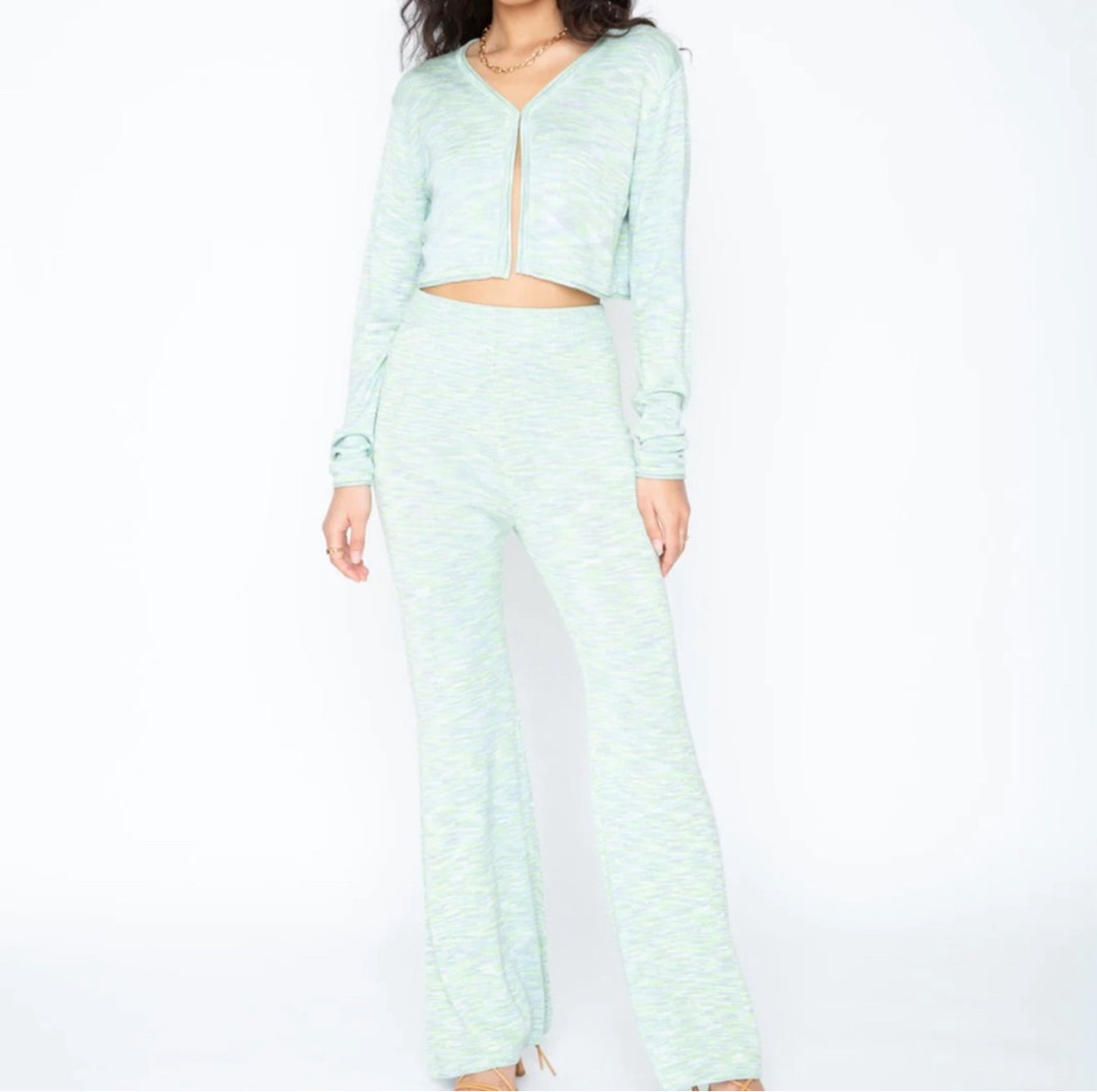 Callahan Knitwear Cara Cardi - Glacier Lake Space Dye
