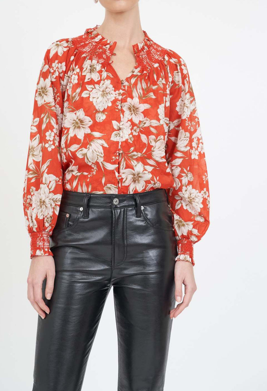 Christy Lynn Andrea Blouse - Red Magnolia