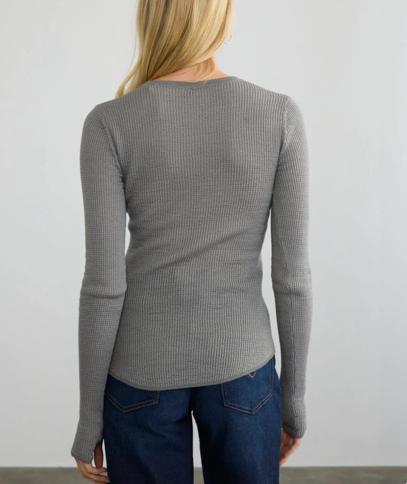 Margaret O'Leary Waffle Crew - Gunmetal