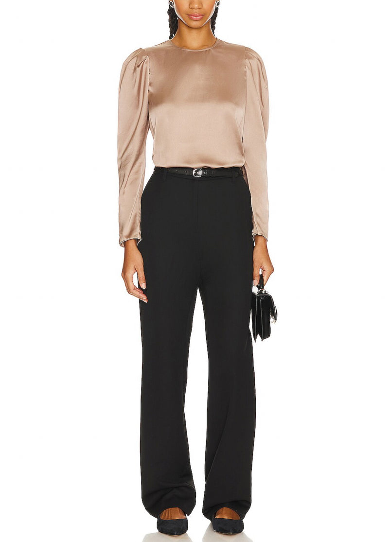 Frame Draped Femme Blouse - Mocha