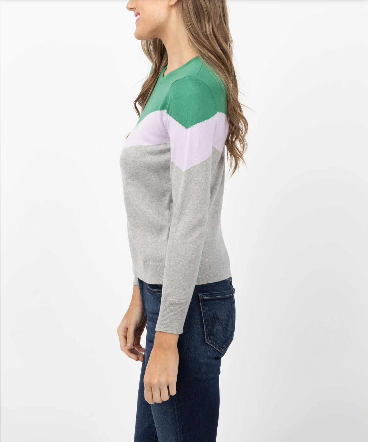 J. Society Chevron Sweater - Heather