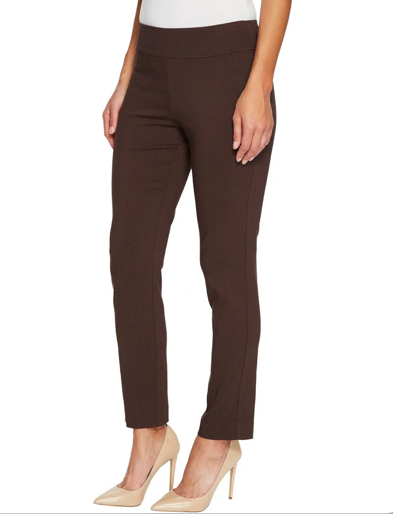 Krazy Larry Pull-On Ankle Pants - Brown