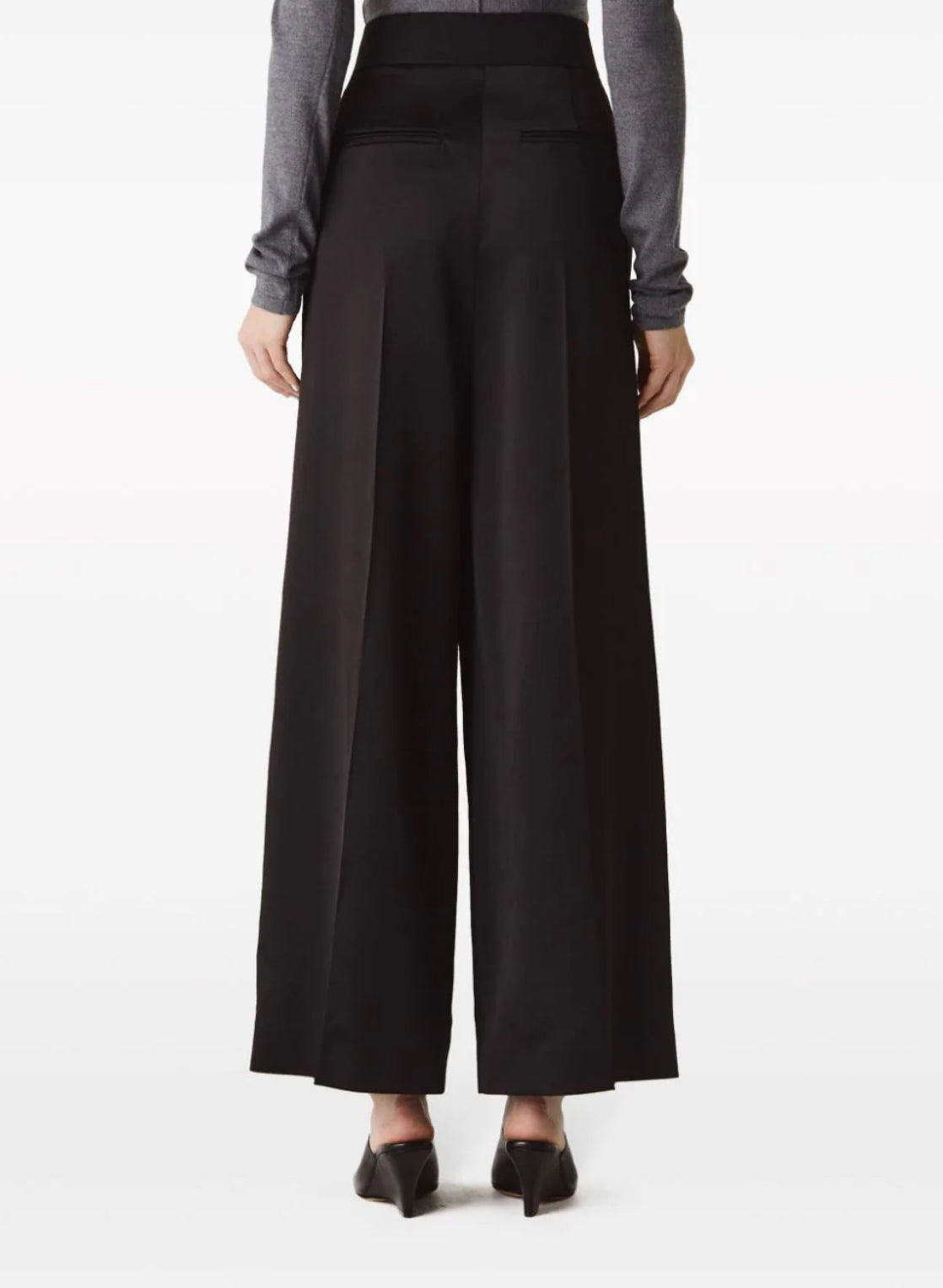 KHAITE The Banton Satin Pant - Black