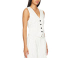 Pistola Vero Cropped Vest - Le Blanc Pinstripe