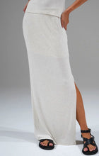 LNA Steph Rib Skirt - Heather White