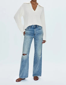 Pistola Hendrix High Rise Baggy Jean - Apprentice Distresse