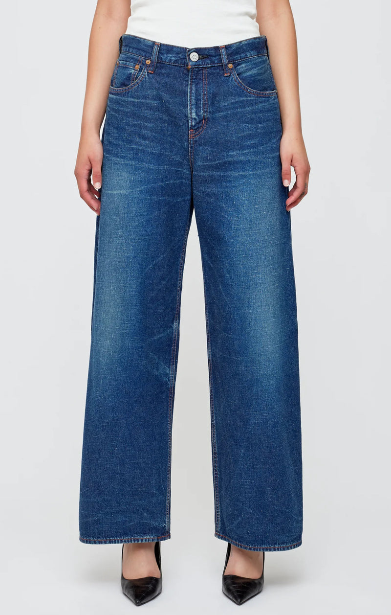 Moussy Vintage Emporia Super Wide Pants - Dark Blue