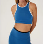 Splits59 Blake Rigor Bra - Stone Blue/White