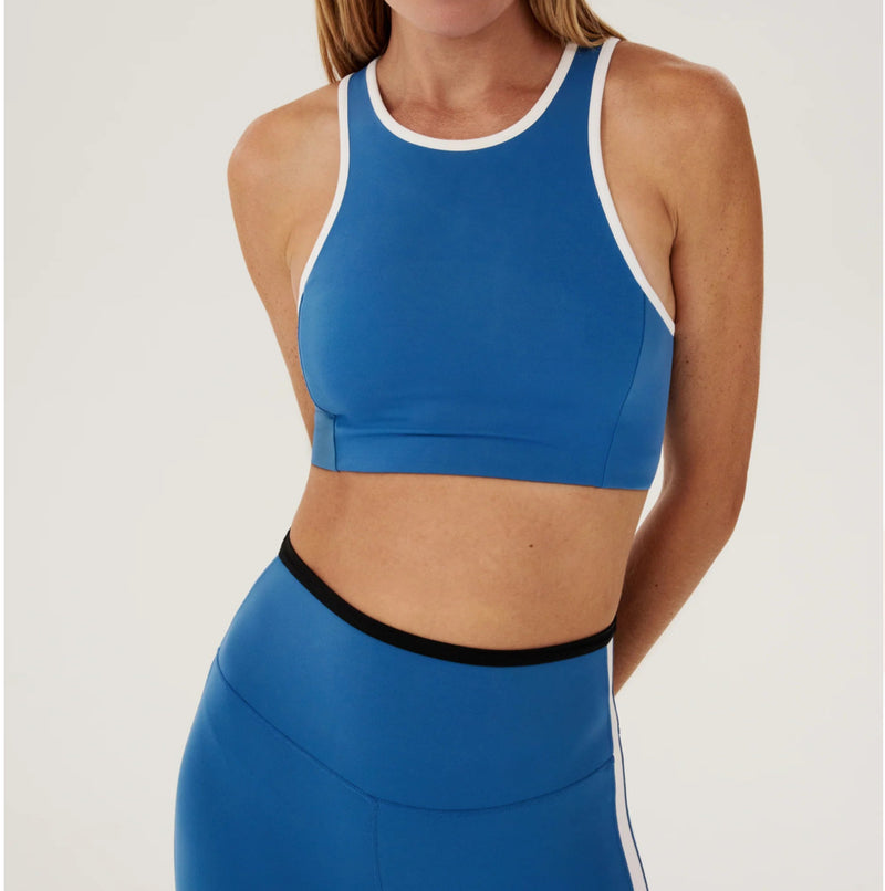 Splits59 Blake Rigor Bra - Stone Blue/White