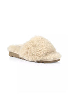 rag & bone Eira Faux Shearling Slides - Ivory