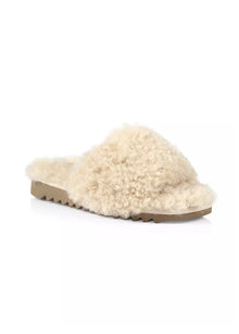 rag & bone Eira Faux Shearling Slides - Ivory