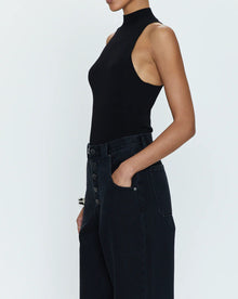 Pistola Janessa Mock Neck Bodysuit - Midnight