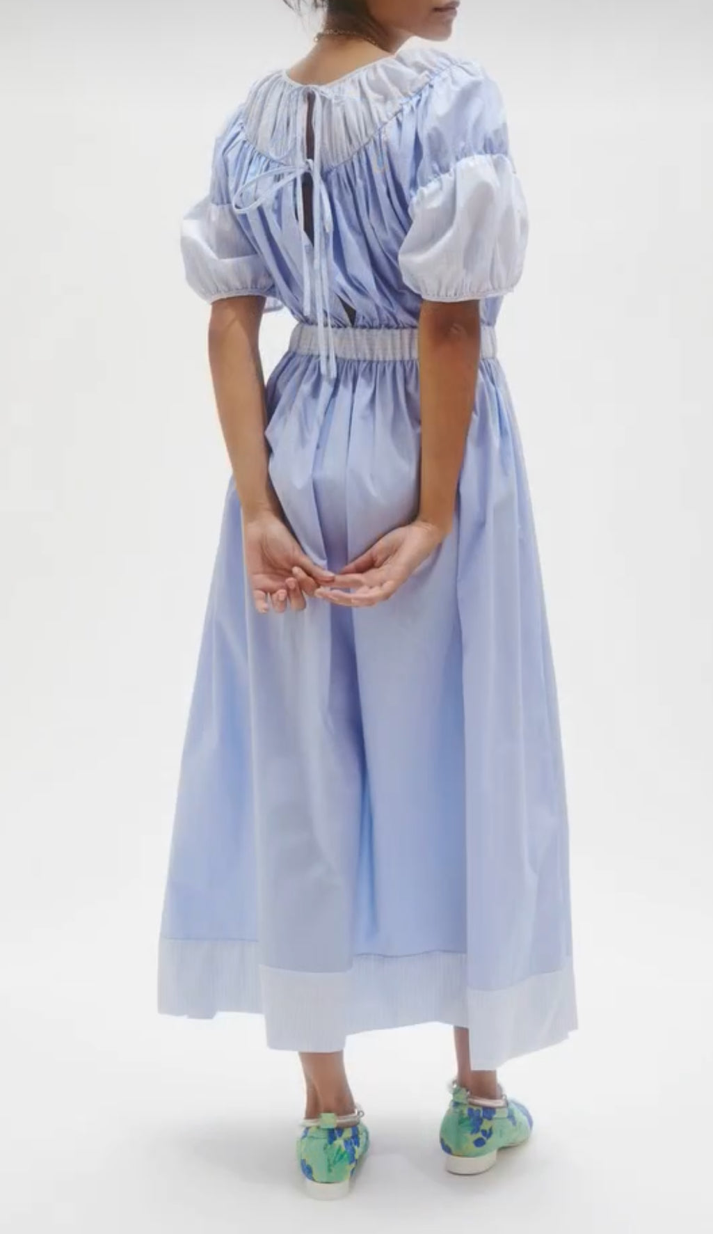 Rentrayage Barnstable Gathered Dress - Blue