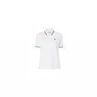 Lacoste UV Protect Stripe Collar Tennis Polo - White/Green
