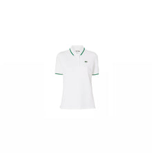 Lacoste UV Protect Stripe Collar Tennis Polo - White/Green