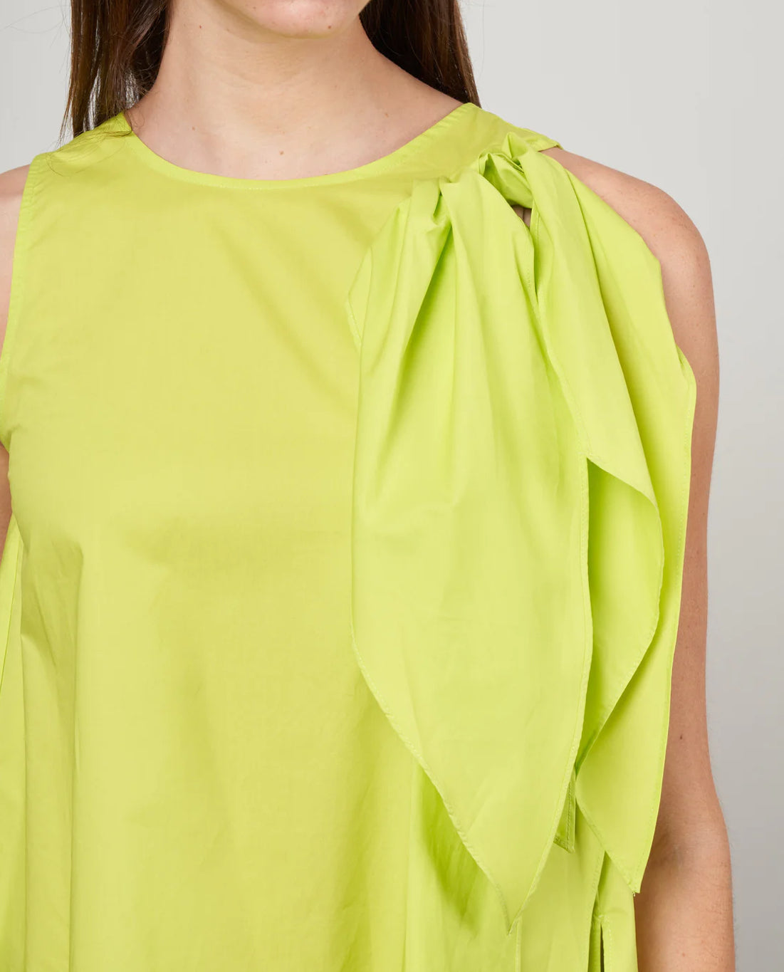 Psophia Cotton Bow Top - Lemon