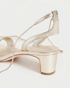 Loeffler Jackie Mid Heel Sandal - Champagne