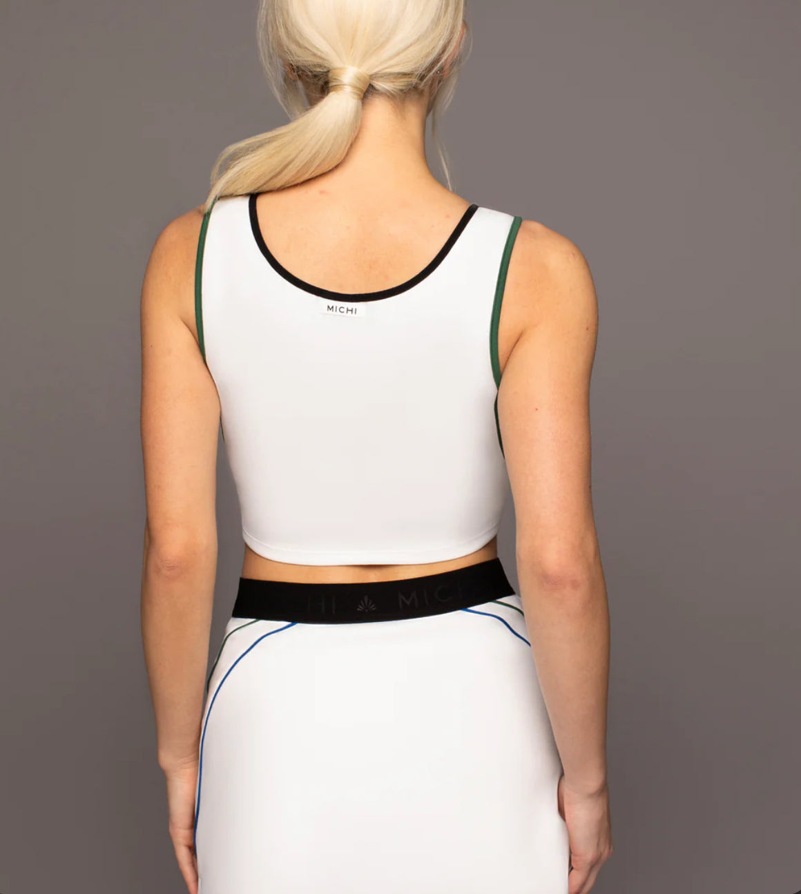 MICHI Flashed Crop Tank - Navy