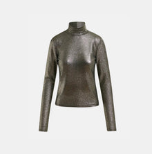 Essentiel Antwerp Stretch Jersey Turtleneck Top - Silver