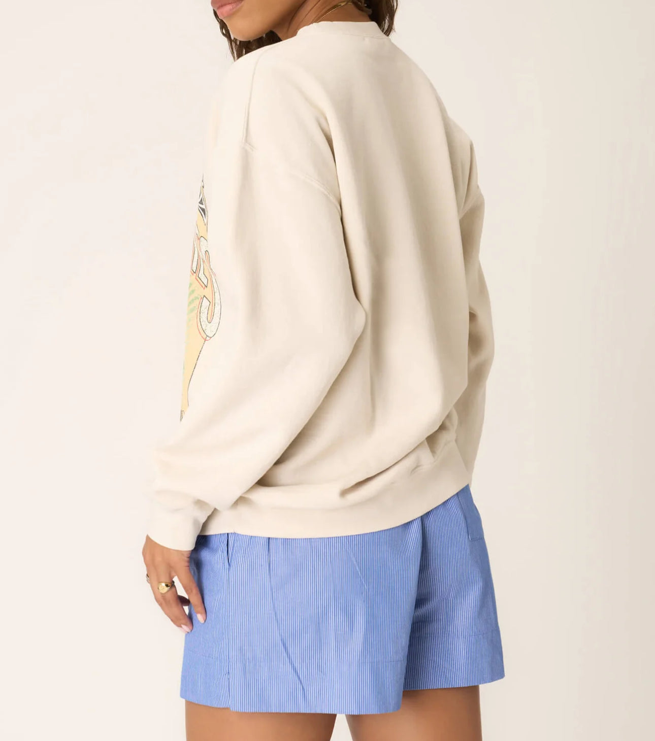 Project Social T Strawberries Oversized Sweatshirt - Brushed Bone