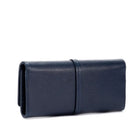 Hammitt BENJAMIN Leather Wallet Slim - Indigo Navy/Brushed Silver