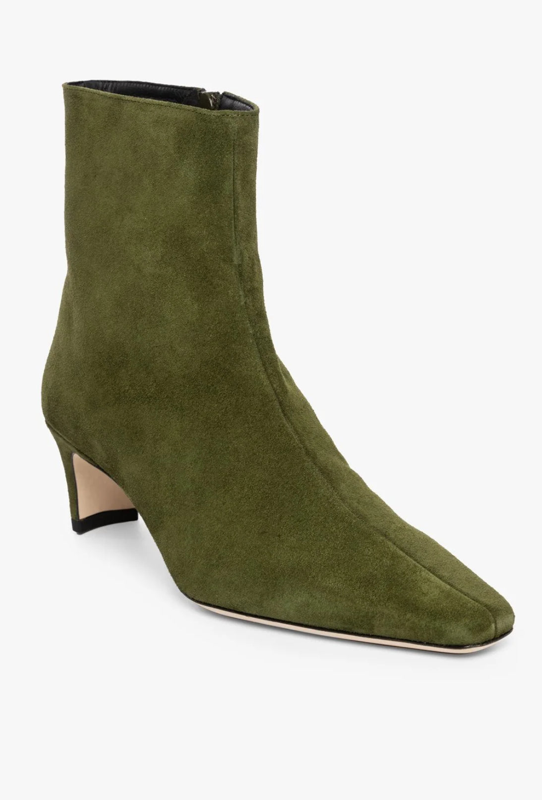 STAUD Wally Suede Ankle Boot - Olive