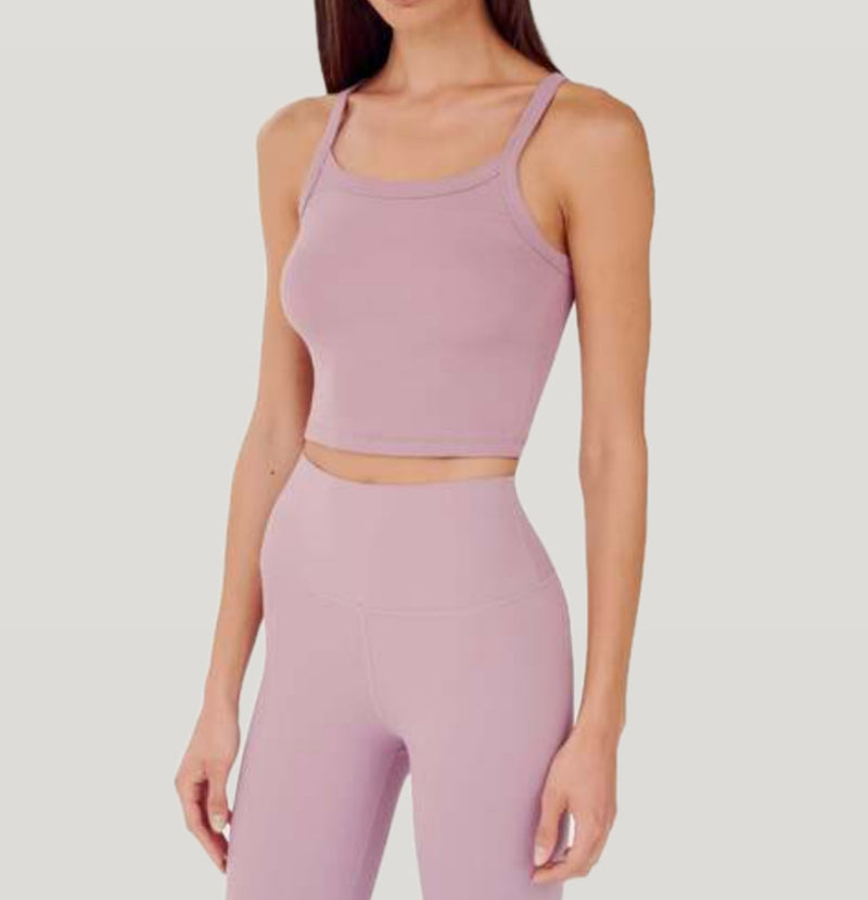 Splits59 Charlie Rib Crop - Blush