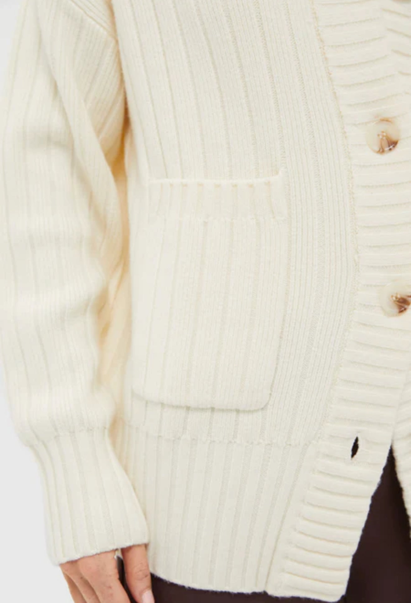Varley Pensdale Relaxed Knit Jacket - Egret