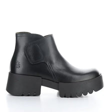 Fly London Leather Endo Platform Boot - Black