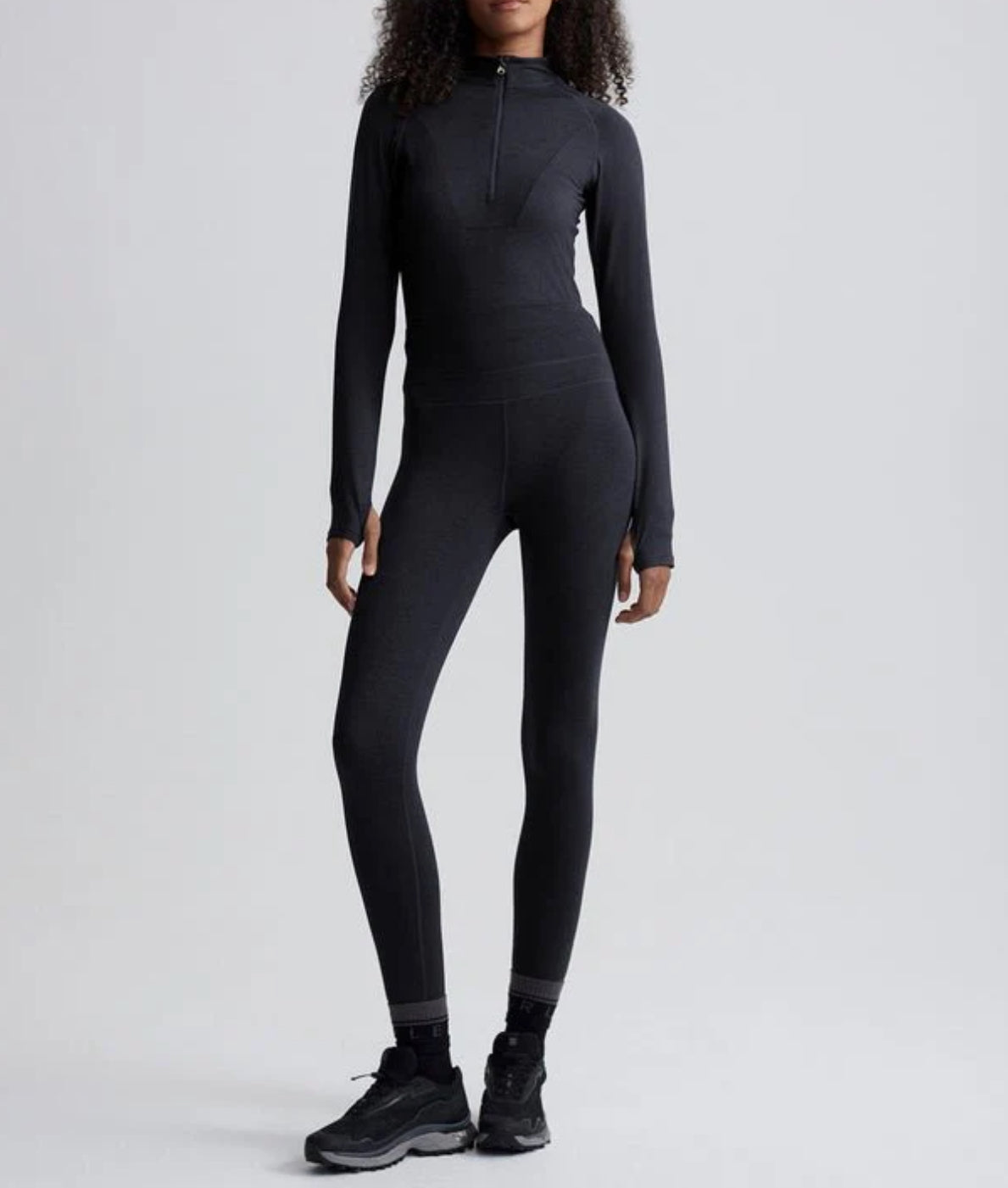 Varley Always Warm Base Layer Leggings- Black Marl