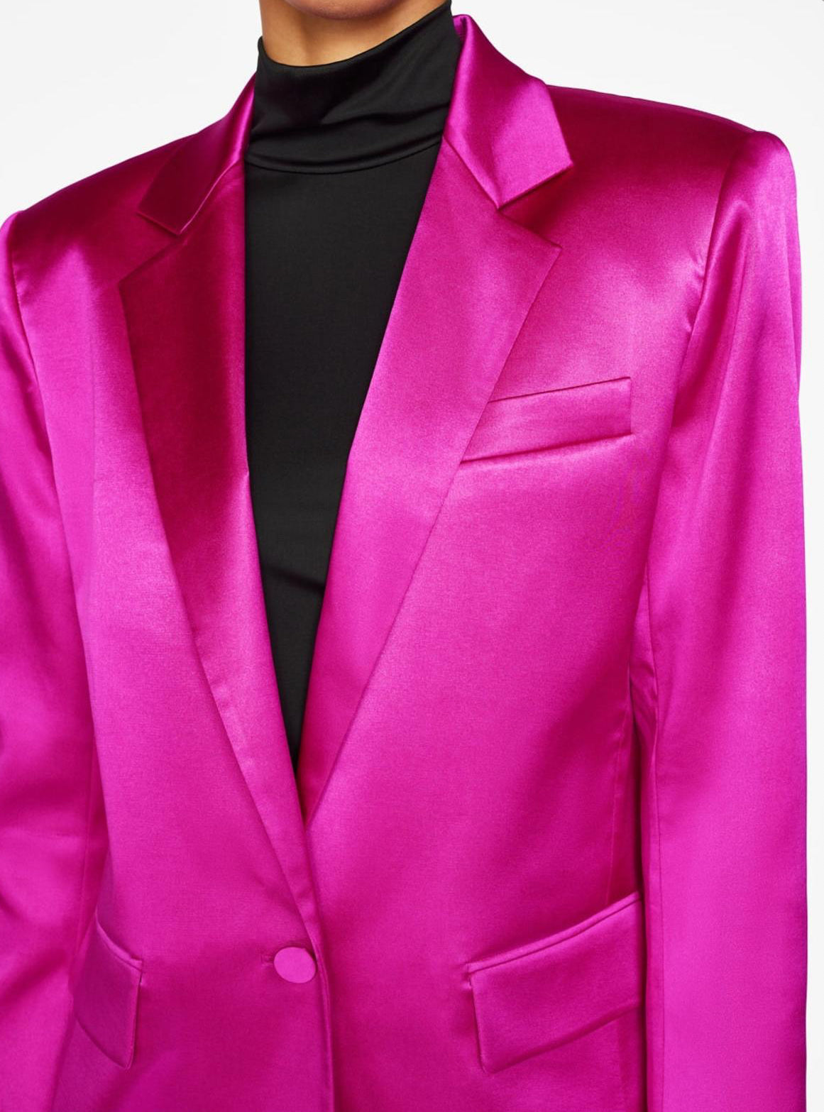 Frame Strong Shoulder Blazer - Magenta