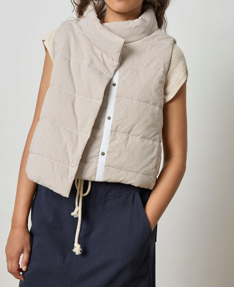 LILLA|P Striped Vest - Earth