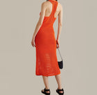 A.L.C. Roland Crochet Sheath Dress - Clementine Orange