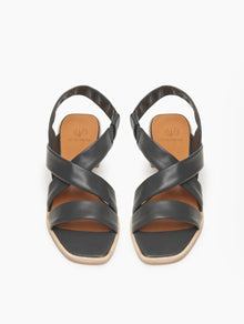 Coclico Jade Leather Sandal - Black