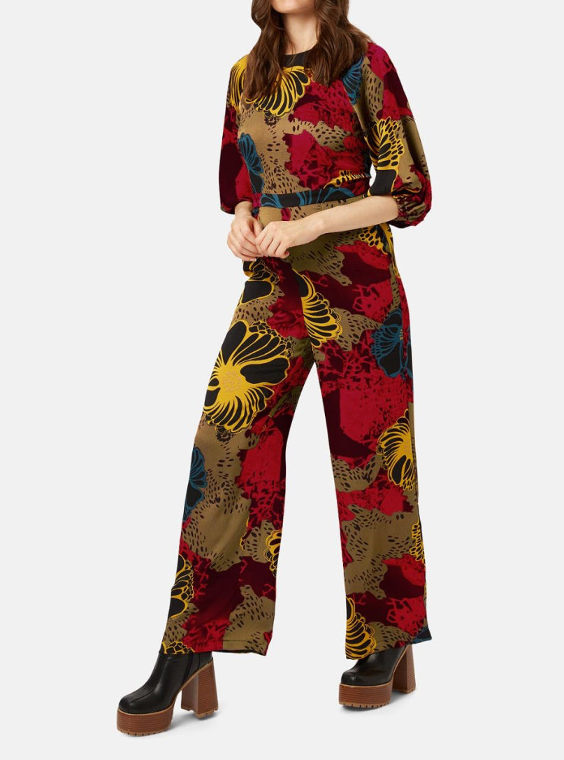 Traffic People Into My Arms Floral Jumpsuit